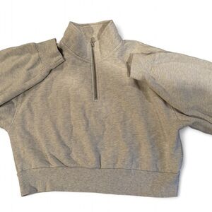 Aritzia TNA Cozy Fleece Crop 1/2 Zip